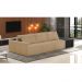 Sofá Ilha 3 Lugares Living 342cm Modulado para Sala Lary Linho Areia/PU Pto K01 - D'Rossi