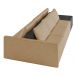 Sofá Ilha 3 Lugares Living 342cm Modulado para Sala Lary Linho Areia/PU Pto K01 - D'Rossi