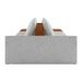 Sofá Ilha 3 Lugares Living 342cm Modulado para Sala Lary Linho Cinza K01 - D'Rossi