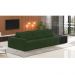 Sofá Ilha 3 Lugares Living 372cm Modulado Sala Lary Veludo Verde/PU Pto K01 - D'Rossi
