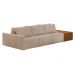 Sofá Ilha 3 Lugares Living 372cm Modulado para Sala Lary Bouclê Creme K01 - D'Rossi