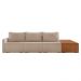 Sofá Ilha 3 Lugares Living 372cm Modulado para Sala Lary Bouclê Creme K01 - D'Rossi