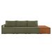 Sofá Ilha 3 Lugares Living 372cm Modulado para Sala Lary Bouclê Verde K01 - D'Rossi