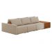 Sofá Ilha 3 Lugares Living 372cm Modulado para Sala Lary Linho Bege K01 - D'Rossi