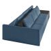 Sofá Ilha 3 Lugares Living 402cm Modulado Sala Lary Veludo Azul Marinho/PU Pto K01 - D'Rossi