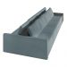 Sofá Ilha 4 Lugares Living 392cm Modulado Sala Lary Bouclê Azul/PU Pto K01 - D'Rossi