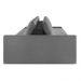 Sofá Ilha 4 Lugares Living 392cm Modulado Sala Lary Bouclê Cinza/PU Pto K01 - D'Rossi