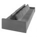 Sofá Ilha 4 Lugares Living 392cm Modulado Sala Lary Bouclê Cinza/PU Pto K01 - D'Rossi