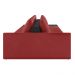 Sofá Ilha 4 Lugares Living 392cm Modulado Sala Lary Veludo Vermelho/PU Pto K01 - D'Rossi