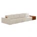 Sofá Ilha 4 Lugares Living 392cm Modulado para Sala Lary Bouclê Bege K01 - D'Rossi