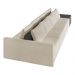 Sofá Ilha 4 Lugares Living 432cm Modulado Sala Lary Bouclê Bege/PU Pto K01 - D'Rossi