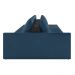 Sofá Ilha 4 Lugares Living 432cm Modulado Sala Lary Veludo Azul Marinho/PU Pto K01 - D'Rossi