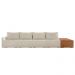 Sofá Ilha 4 Lugares Living 432cm Modulado para Sala Lary Bouclê Bege K01 - D'Rossi