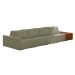 Sofá Ilha 4 Lugares Living 432cm Modulado para Sala Lary Bouclê Verde K01 - D'Rossi