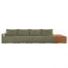 Sofá Ilha 4 Lugares Living 432cm Modulado para Sala Lary Bouclê Verde K01 - D'Rossi