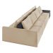 Sofá Ilha 4 Lugares Living 472cm Modulado Sala Lary Veludo Bege/PU Pto K01 - D'Rossi