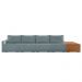 Sofá Ilha 4 Lugares Living 472cm Modulado para Sala Lary Bouclê Azul K01 - D'Rossi
