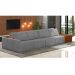Sofá Ilha 4 Lugares Living 472cm Modulado para Sala Lary Bouclê Cinza K01 - D'Rossi