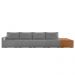 Sofá Ilha 4 Lugares Living 472cm Modulado para Sala Lary Bouclê Cinza K01 - D'Rossi