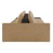 Sofá Ilha 4 Lugares Living 472cm Modulado para Sala Lary Linho Areia/PU Pto K01 - D'Rossi