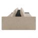 Sofá Ilha 4 Lugares Living 472cm Modulado para Sala Lary Linho Bege/PU Pto K01 - D'Rossi