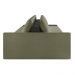Sofá Ilha 4 Lugares Living 512cm Modulado Sala Lary Bouclê Verde/PU Pto K01 - D'Rossi