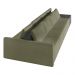 Sofá Ilha 4 Lugares Living 512cm Modulado Sala Lary Bouclê Verde/PU Pto K01 - D'Rossi