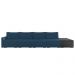 Sofá Ilha 4 Lugares Living 512cm Modulado Sala Lary Veludo Azul Marinho/PU Pto K01 - D'Rossi