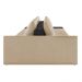 Sofá Ilha 4 Lugares Living 512cm Modulado Sala Lary Veludo Bege/PU Pto K01 - D'Rossi