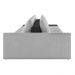 Sofá Ilha 4 Lugares Living 512cm Modulado Sala Lary Veludo Cinza/PU Pto K01 - D'Rossi