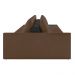 Sofá Ilha 4 Lugares Living 512cm Modulado Sala Lary Veludo Marrom/PU Pto K01 - D'Rossi