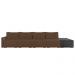 Sofá Ilha 4 Lugares Living 512cm Modulado Sala Lary Veludo Marrom/PU Pto K01 - D'Rossi