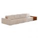 Sofá Ilha 4 Lugares Living 512cm Modulado para Sala Lary Bouclê Creme K01 - D'Rossi