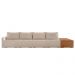 Sofá Ilha 4 Lugares Living 512cm Modulado para Sala Lary Bouclê Creme K01 - D'Rossi