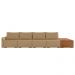 Sofá Ilha 4 Lugares Living 512cm Modulado para Sala Lary Linho Areia K01 - D'Rossi