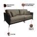 Sofá Living Mondaí 2 Lugares 182 cm Veludo Cappuccino Pés de Ferro Preto - D'Rossi