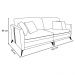 Sofá Living Mondaí 2 Lugares 182 cm Veludo Cappuccino Pés de Ferro Preto - D'Rossi
