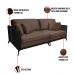 Sofá Living Mondaí 2 Lugares 182 cm Veludo Marrom Pés de Ferro Preto - D'Rossi