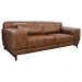 Sofá Malta 03 Lugares Couro Softline Mel B201 220 cm Pés Metálicos - D'Rossi