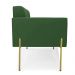 Sofá Namoradeira 2 Lugares Pé de Ferro Dourado Elisa Suede Verde D03 - D'Rossi