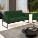 Sofá Namoradeira Base Industrial Alta Preto Marisa Veludo Verde D03 - D'Rossi