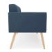 Sofá Namoradeira Elisa Suede Azul Marinho Pés Palito Natural - D'Rossi