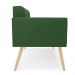 Sofá Namoradeira Elisa Suede Verde Pés Palito Natural  - D'Rossi