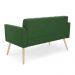 Sofá Namoradeira Elisa Suede Verde Pés Palito Natural  - D'Rossi
