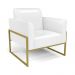 Sofá Namoradeira com 2 Poltronas Base Industrial Alta Dourado Marisa Corano Branco D03 - D'Rossi