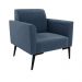 Sofá Namoradeira com 2 Poltronas Pés Villach Marisa Suede Azul Marinho D03 - D'Rossi