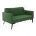 Sofá Namoradeira com 2 Poltronas Pés Villach Marisa Suede Verde D03 - D'Rossi