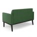 Sofá Namoradeira com Poltrona Base de Madeira Fixa Preto Marisa Suede Verde  D03 - D'Rossi