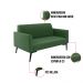 Sofá Namoradeira com Poltrona Pés Villach Marisa Suede Verde D03 - D'Rossi