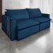 Sofá Retrátil Reclinável 2 lugares 180 cm México Veludo Azul Marinho K01 - D'Rossi